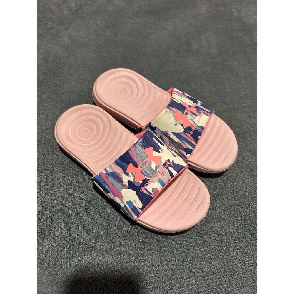 Under Armour Ansa Girls Pink Slides Size 3Y‎